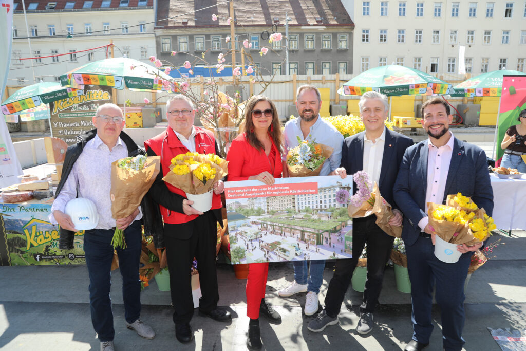 Martin Jank, Andreas Kutheil, Ulli Sima, Markus Ornig, Josef Taucher und Bezirksvorsteher Markus Rumelhart