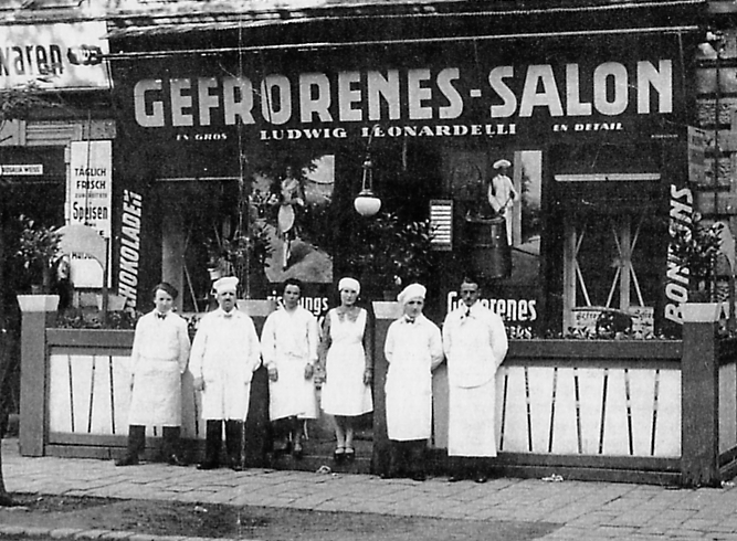 Eisfamilie Leonardelli damals